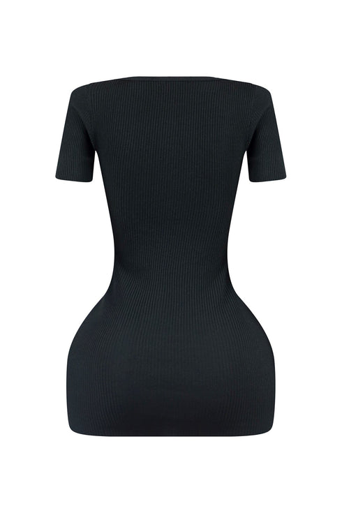 Slither Snake Trim Cut Out Mini Dress